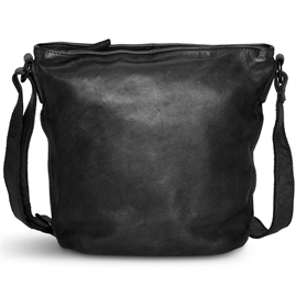 Pia Ries - Washed Crossover med lynlås i toppen style 054 - Sort