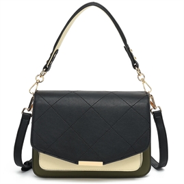 Noella - Blanca Multi Compartment Bag - Black, Green & Cream