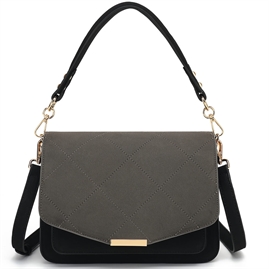 Noella - Blanca Multi Compartment Bag - Dark Grey & Black
