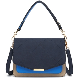 Noella - Blanca Multi Compartment Bag - Navy, Sand & Blue