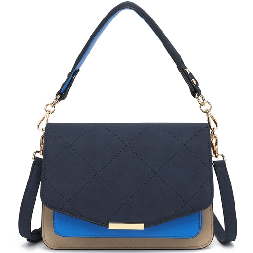 Noella - Blanca Multi Compartment Bag - Navy, Sand & Blue
