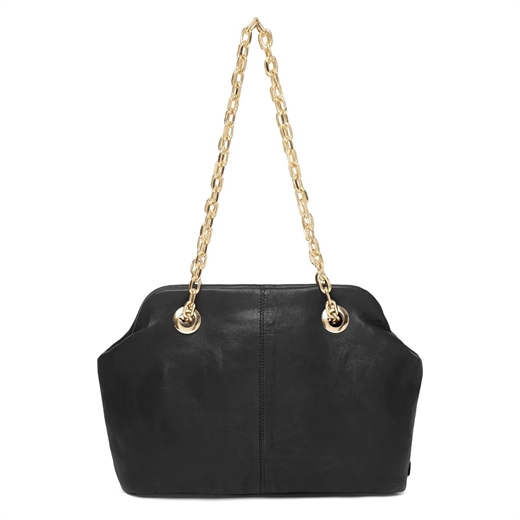 Depeche - Gold Chain Medium bag 15482 - Black