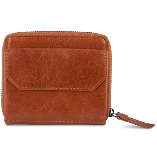 Pia Ries - Small Wallet med trykknap style 269 - Cognac
