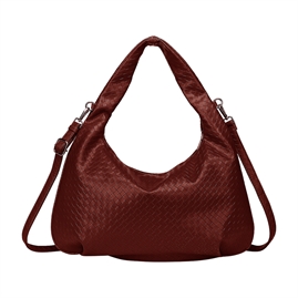 Noella - Peony Hobo Bag - Dark Red