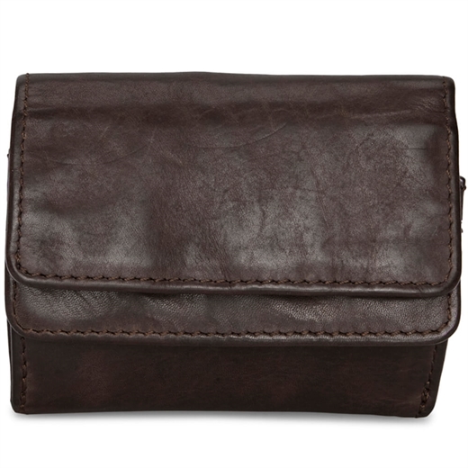 Pia Ries - Washed pung med klap style 051 - Brun