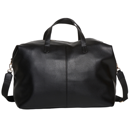 Noella - Holdall Medium Weekend Bag - Black Leather Look