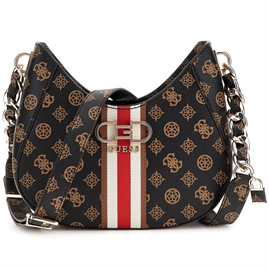 Guess - Nelka Top Zip Crossbody - Mocha Logo